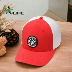 MŨ LƯỠI TRAI LFC ĐỎ TRẮNG VẢI DÙ PHỐI LƯỚI MÚT LOGO CAO SU CÓ KHÓA