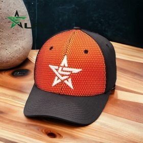 Nón cap LFC phối lưới cam thêu ngôi sao cách điệu
