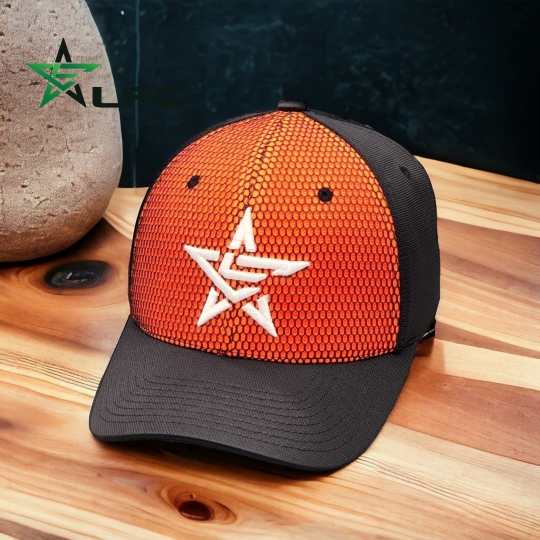 Nón cap LFC phối lưới cam thêu ngôi sao cách điệu
